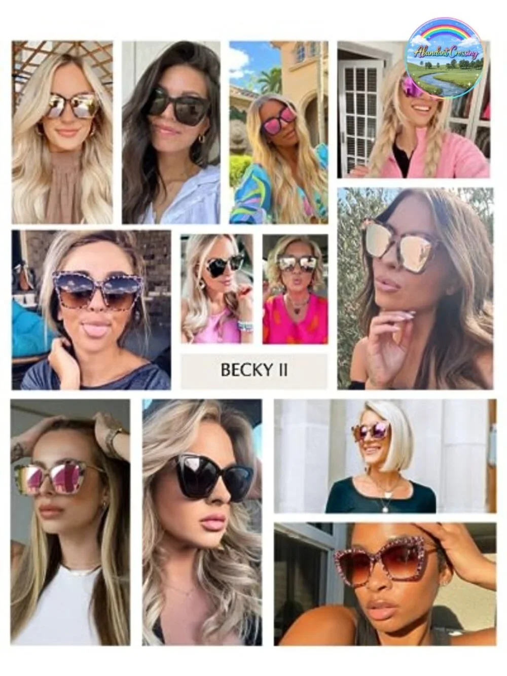 Oversized Cat Eye Polarized Sunglasses Acetate UV Protection